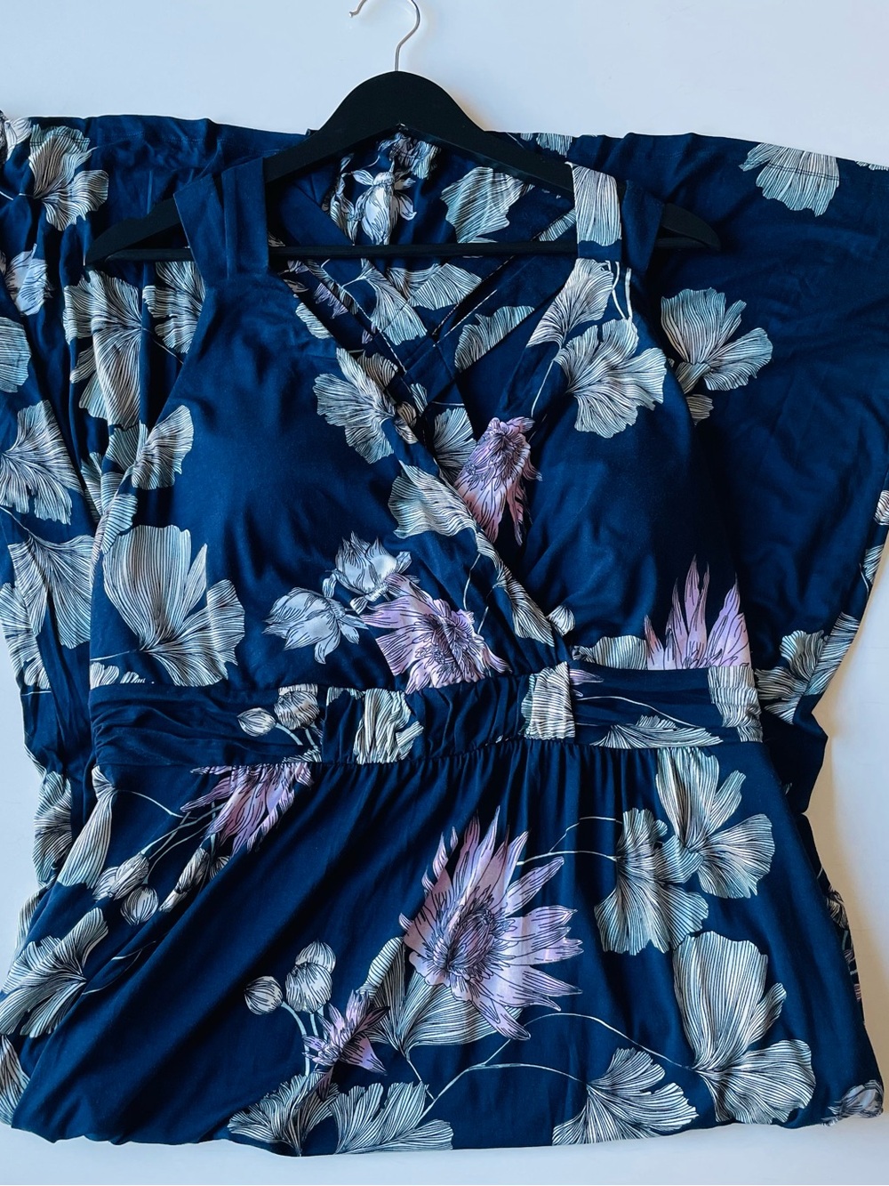 Soma Navy Floral Wrap Maxi Dress - Picture 10 of 13